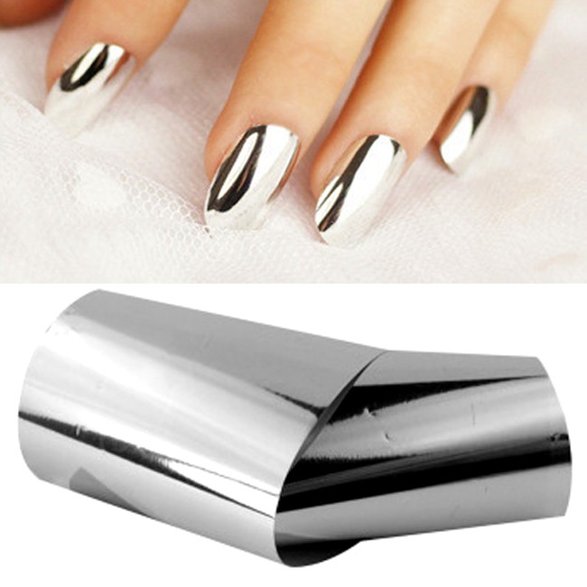 Дизайн ногтей узоры S 140 серебро